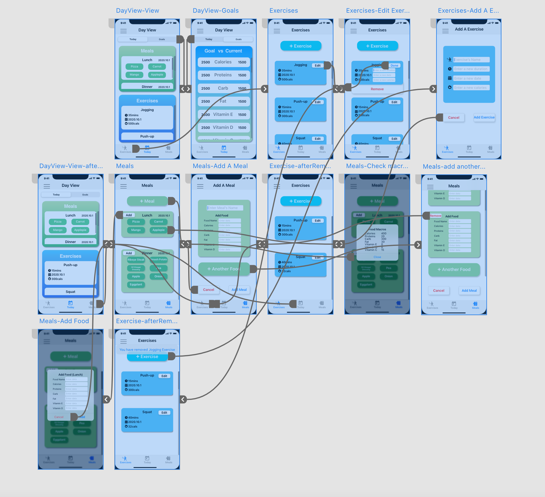 Adobe XD interactive track wires